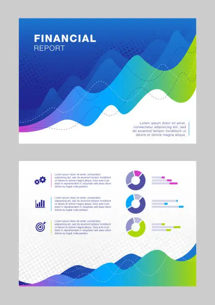 Vector illustration of Financial Report Template