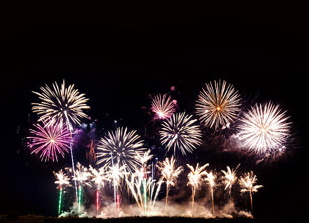 istock Colorful fireworks of various colors over night sky 187515720