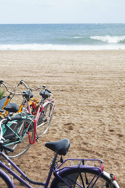 istock Bicycles by Barceloneta beach, Barcelona. 187515828
