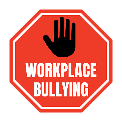 Stop workplace bullying symbol icon