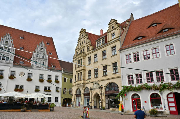 Center of the city of Meissen in the Free State of Saxony, Germany