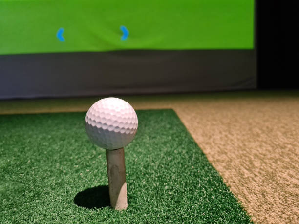 istock Golf ball on the background of the screen 1875217717