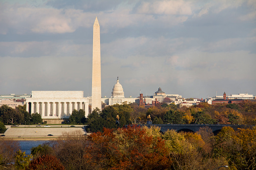 Lincoln Memorial, Monument and Capitol Building