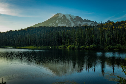 Reflection Lakes at the Mount Rainier National Park