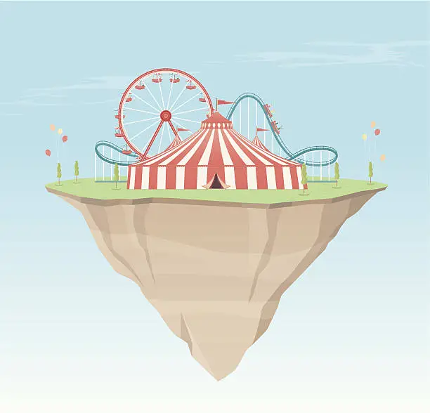 Vector illustration of Carnival Island