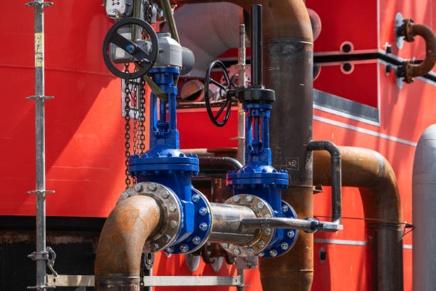 Construction of a boiler house - valves