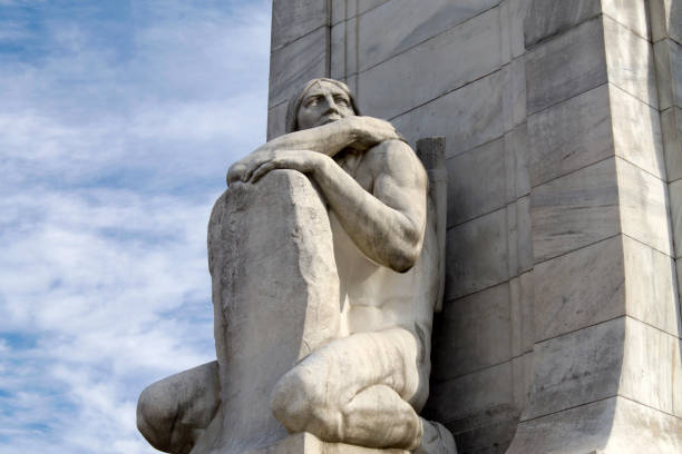 istock Statue of Native American crouching at Christopher Columbus Monument, Washington, DC, United States 1875279149