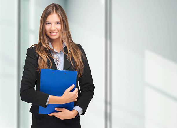 istock Young businesswoman smiling 187528558