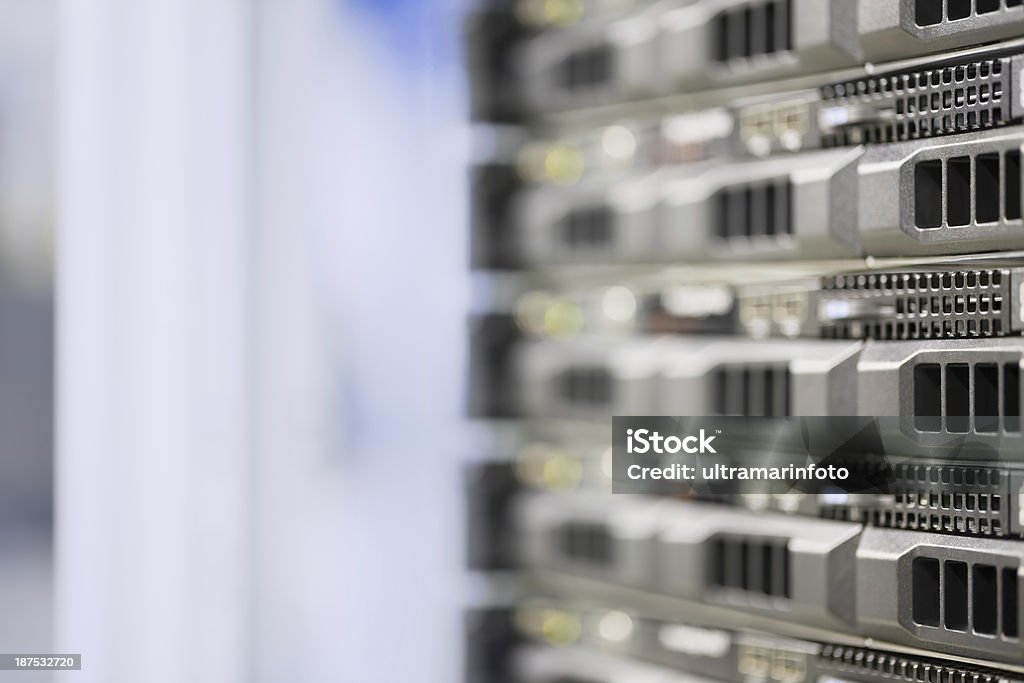 Servers center Servers center. Hi-tech data room. Selective focus. Very shallow depth of field for soft background. Communication Stock Photo