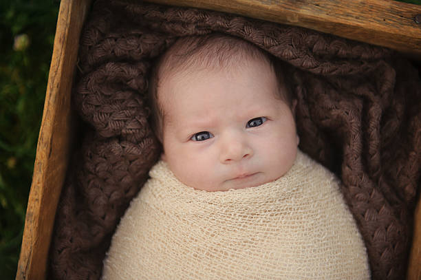 istock Awake Newborn Girl 187532829