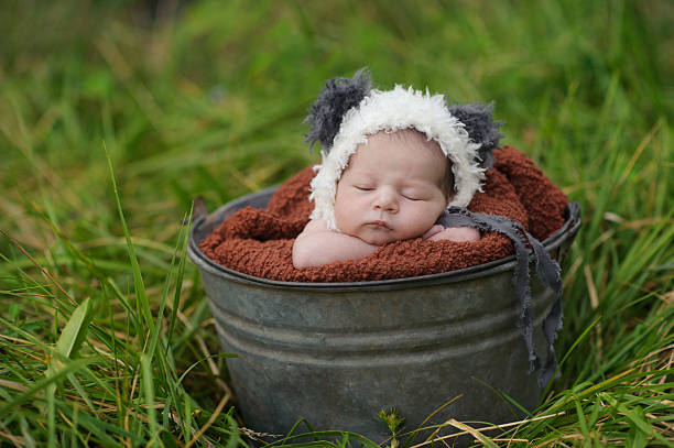 istock Sleeping Newborn Girl 187532888