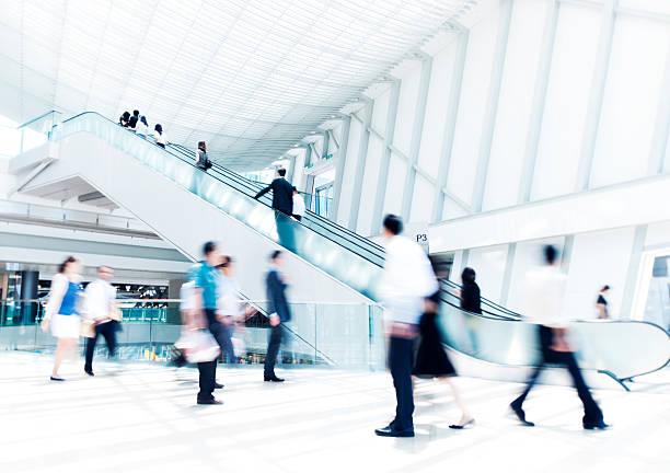 istock Motion picture of people using escalator during rush hour 187533202