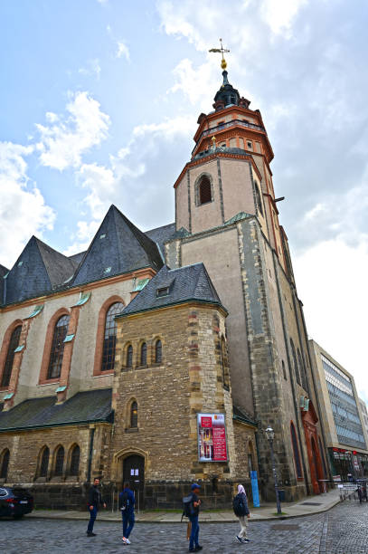 The facade of the Nikolaikirche in Leipzig, Saxony, known for the resistance against the GDR-SED regime