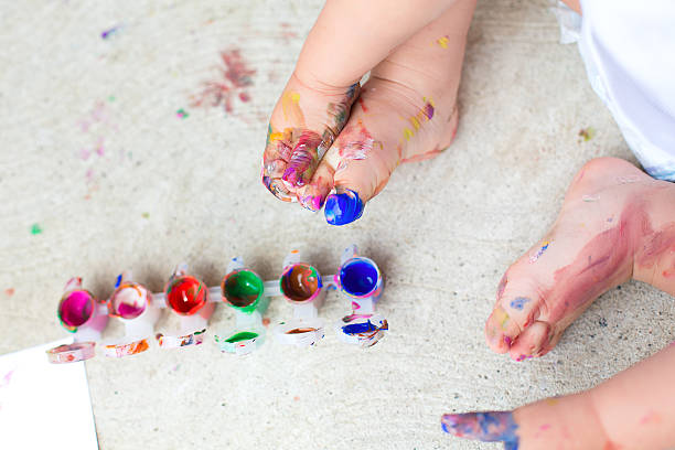 istock Painting with hands and feet 187535779