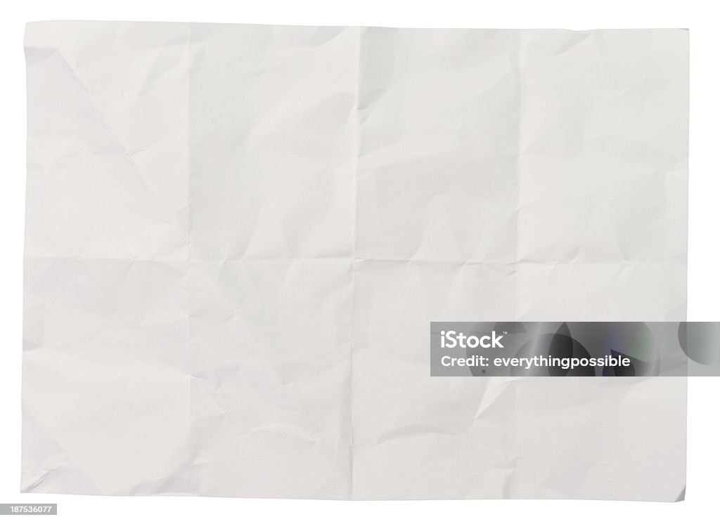 white crumpled paper background texture Paper Stock Photo
