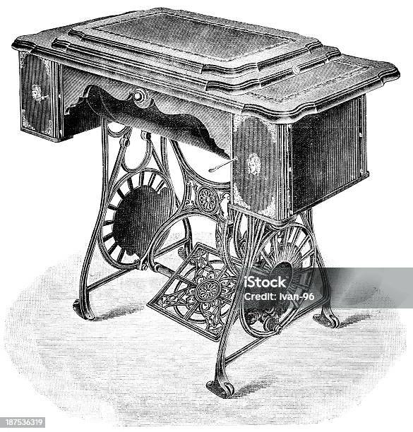 Machine À Coudre Vecteurs libres de droits et plus d'images vectorielles de Acier - Acier, Aiguille - Mercerie, Antiquités