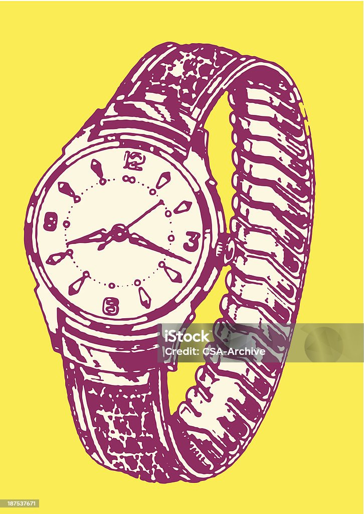 Orologio da polso - arte vettoriale royalty-free di Stile retrò