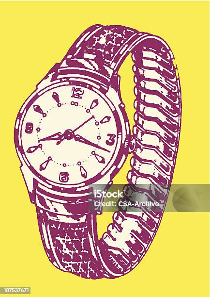 Relógios De Pulso - Arte vetorial de stock e mais imagens de Estilo retro - Estilo retro, Relógio de Pulso, Fora de moda - Estilo