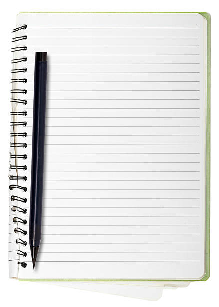istock note book with ring binder and japanese brush pen 187539595