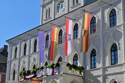 Triumphal Arch and Nativity Cathedral in Downtown Chisinau Moldova