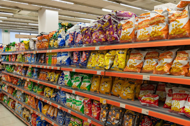 istock Snacks and Chips in a Supermarket 1875413259