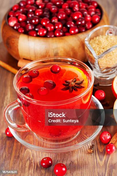 Hot Mulled Wine With Cranberries And Orange Stock Photo - Download Image Now - Alcohol - Drink, Anise, Autumn