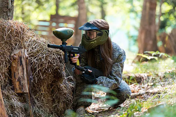 Photo of Paintball sniper ready for shooting