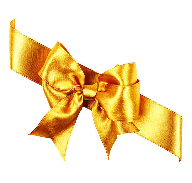 istock golden bow made from silk ribbon 187541943