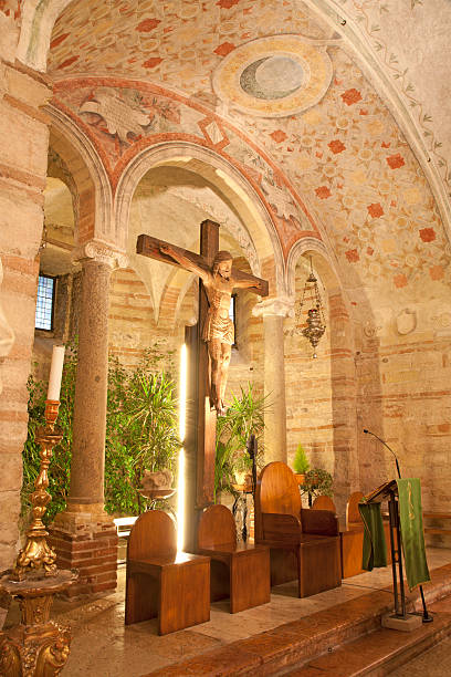 istock Verona - romanesque lower church San Fermo Maggiore 187542133