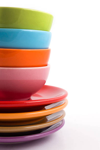 istock Mountain colorful dishes isolated on white 187542729
