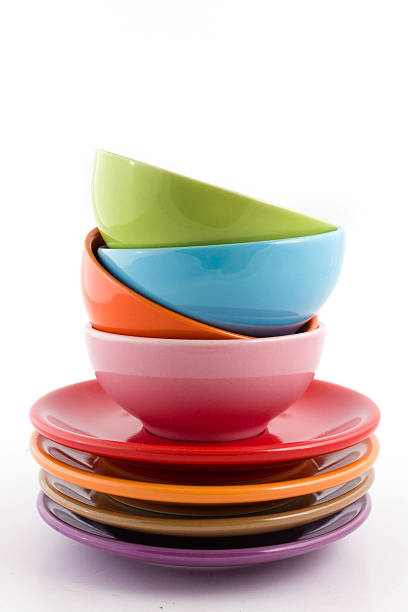 istock Mountain colorful dishes isolated on white 187542733