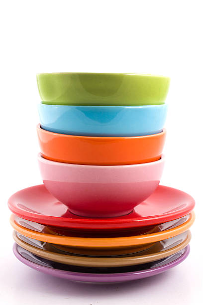 istock Mountain colorful dishes isolated on white 187542734