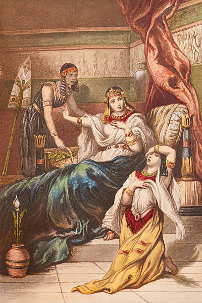 Antony and Cleopatra, Illustration of the Shakespeare play. Colour Chromo-engravings from the Complete Works Shakespeare published by John G. Murdoch 1877. william shakespeare illustrations stock illustrations