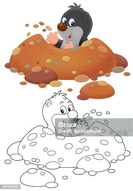 Mole Stock Illustration - Download Image Now - Animal, Animal Den, Animal Wildlife