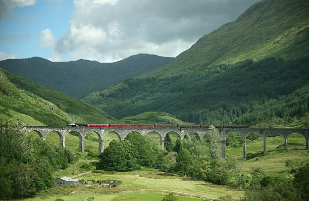 istock Steam Train on the Glenfinnan Viaduct 187543971
