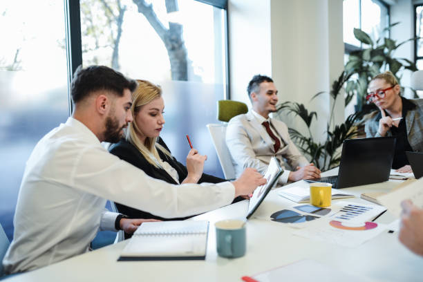 istock Successful Company Business Meeting In Progress 1875451752