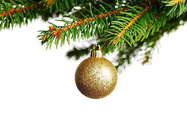 istock Christmas decoration on fir branch 187545867