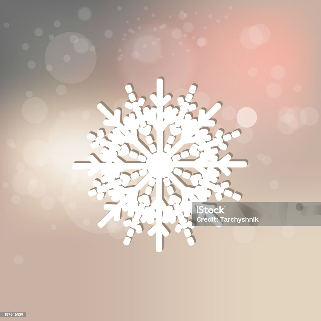 Elegante Fundo abstrato Floco de Neve em - Royalty-free A nevar arte vetorial