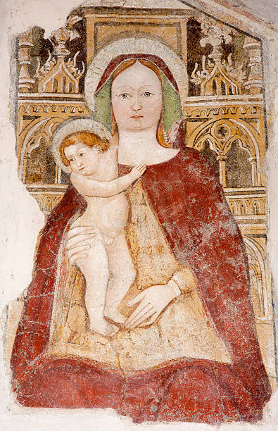 istock Bergamo - Madonna from facade of church San Michele 187548243