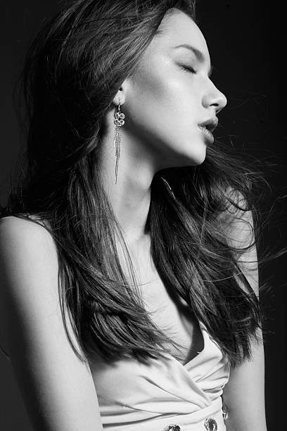 istock Beautiful female with pclosed eyes 187548406