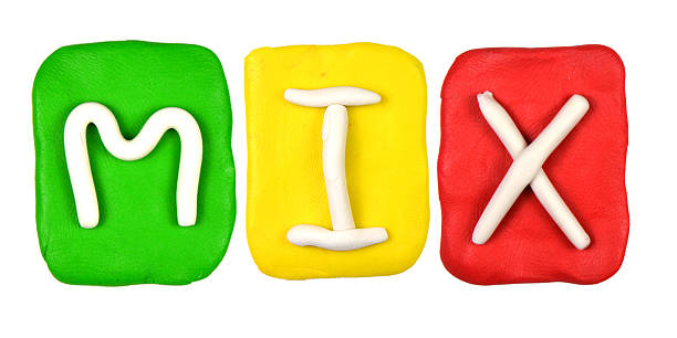 istock Colorful plasticine alphabet form word MIX 187550217