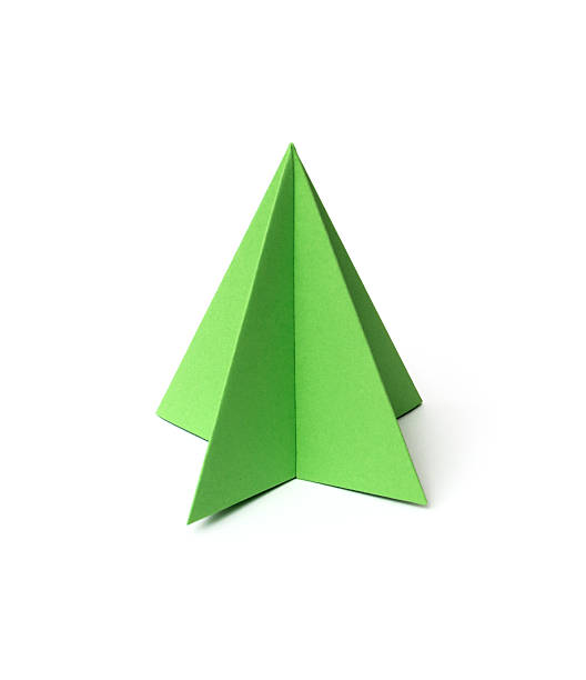 istock Origami Christmas tree isolated on white background 187550343
