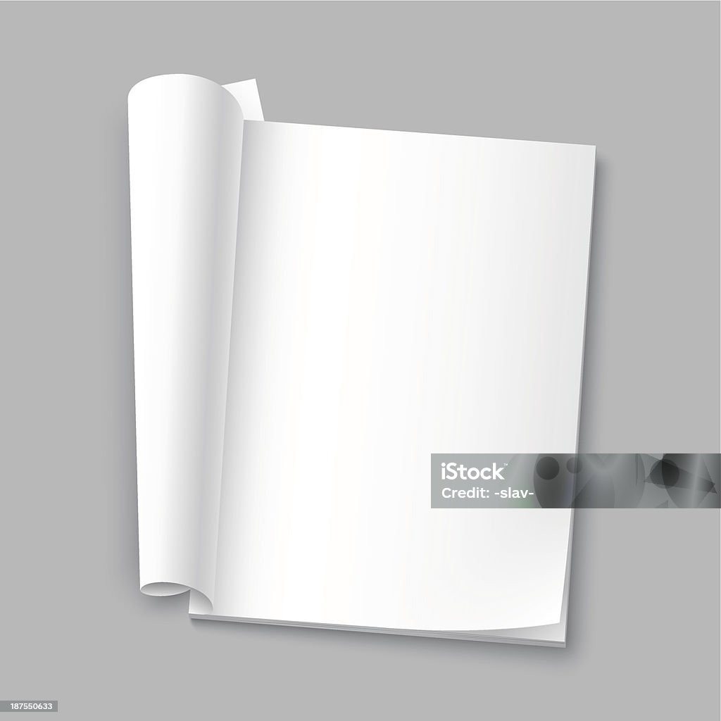 Magazine Paper Without Text Vector Blank Magazine Stock Illustration - Download Image Now - Blank ...