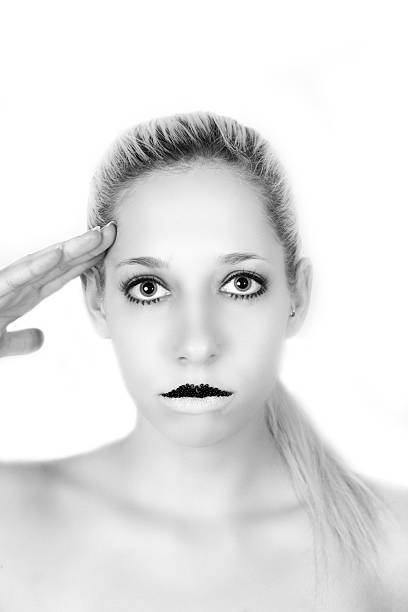 istock Young woman salute 187550673