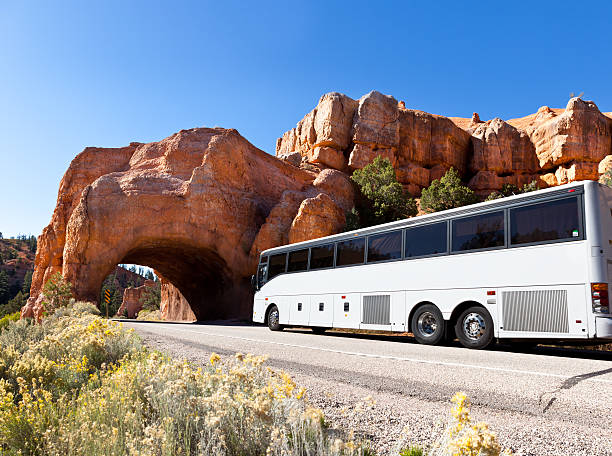 istock Bus driving through tunel Bryce Canyon USA 187553860
