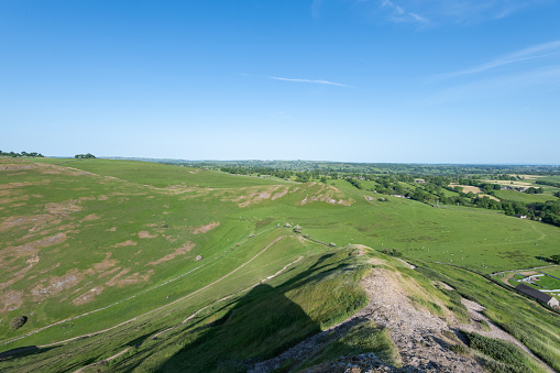 View from the top of Thorpe Cloud at dovedale in the Peak District
