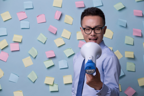 Asian young businessman busy