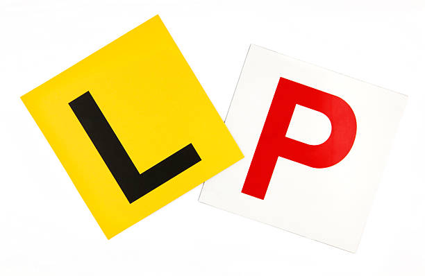 l & p placas - l plate fotografías e imágenes de stock