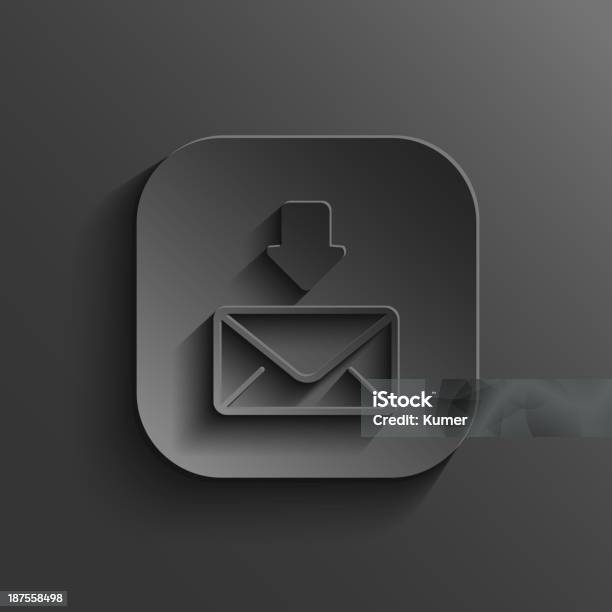 메일 아이콘벡터 블랙 앱 버튼을 검은색에 대한 스톡 벡터 아트 및 기타 이미지 - 검은색, 글로벌 커뮤니케이션, 단일 객체