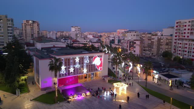 Christmas in Durres from drone